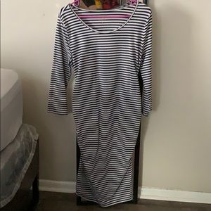 Isabel maternity striped blue and white dress